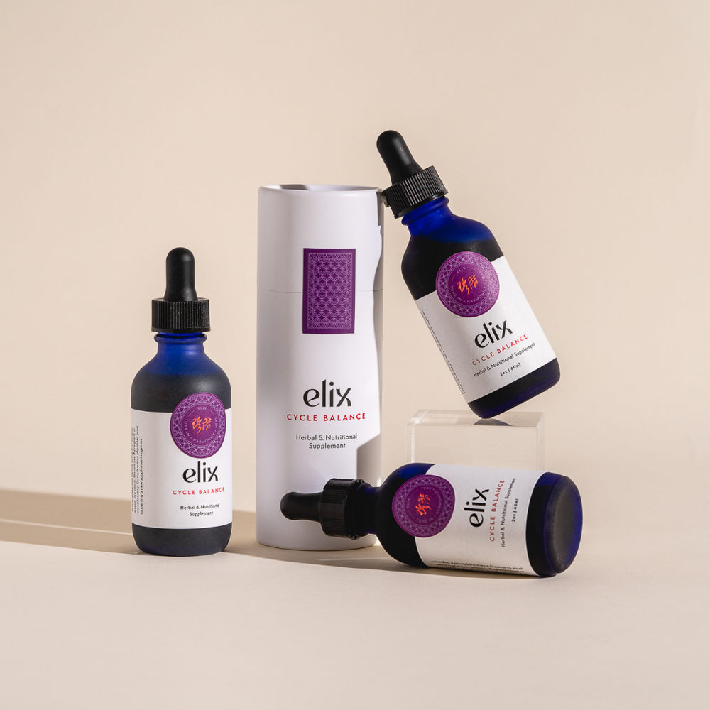 Three bottles of Elix Cycle Balance